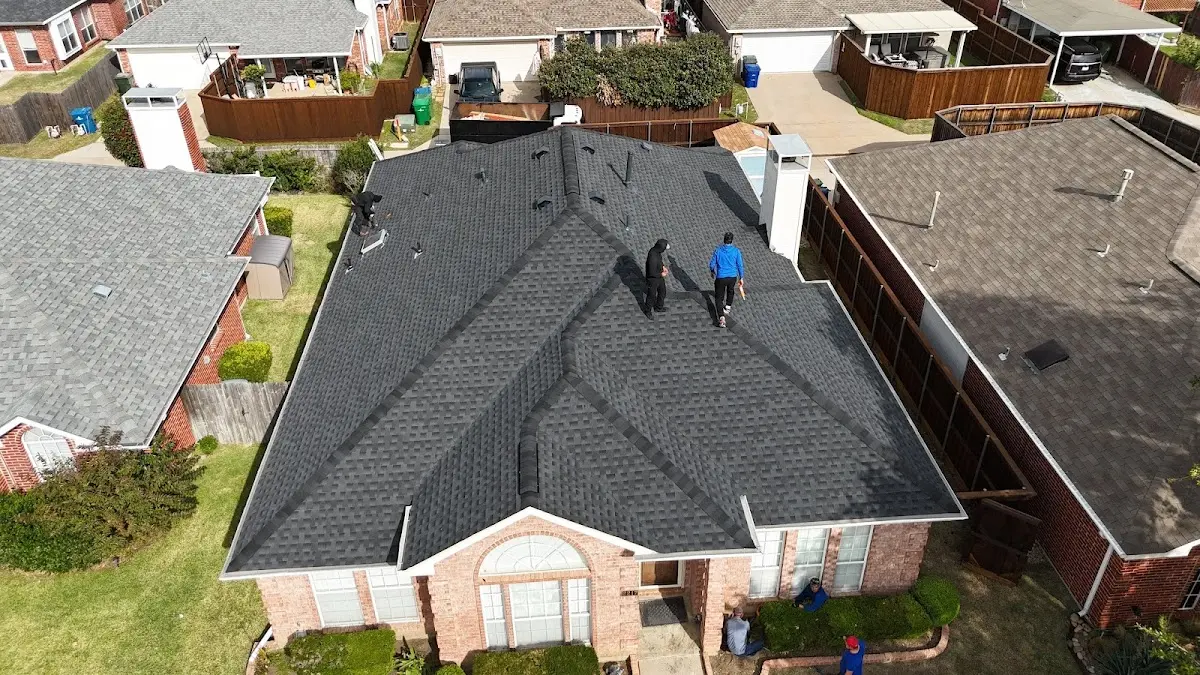 Slate & Tile Roof Repair work in progress on a Boise City property